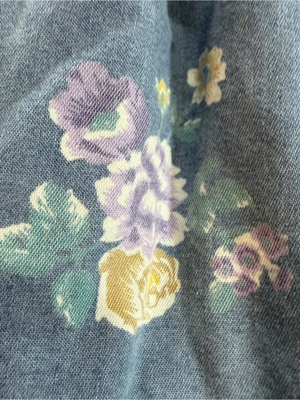 OshKosh B'gosh Girls' Blue Floral Denim Overall Dress Sz 2T
